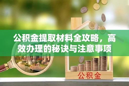 朴子公积金提取材料全攻略，高效办理的秘诀与注意事项