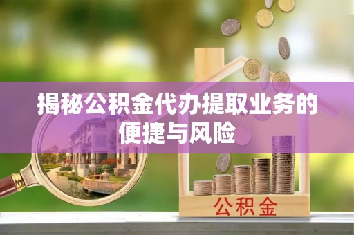 朴子揭秘公积金代办提取业务的便捷与风险