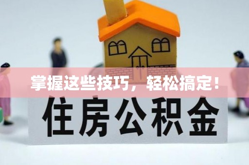朴子掌握这些技巧，轻松搞定！
