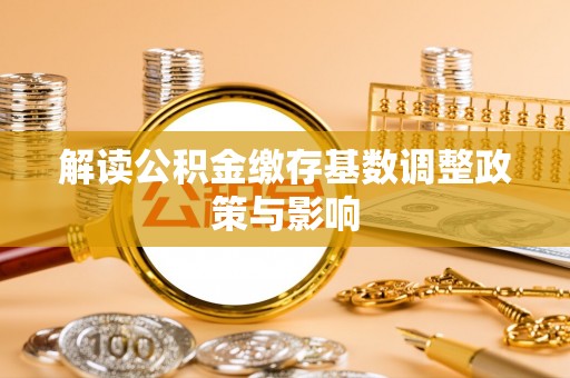 朴子解读公积金缴存基数调整政策与影响