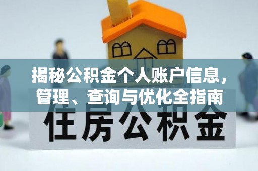 朴子揭秘公积金个人账户信息，管理、查询与优化全指南