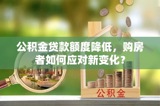朴子公积金贷款额度降低，购房者如何应对新变化？