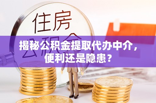 朴子揭秘公积金提取代办中介，便利还是隐患？