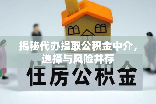 朴子揭秘代办提取公积金中介，选择与风险并存