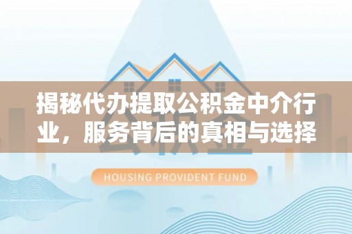 朴子揭秘代办提取公积金中介行业，服务背后的真相与选择指南