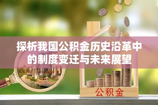 朴子探析我国公积金历史沿革中的制度变迁与未来展望