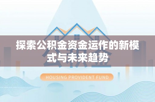 朴子探索公积金资金运作的新模式与未来趋势