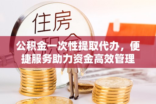 朴子公积金一次性提取代办，便捷服务助力资金高效管理