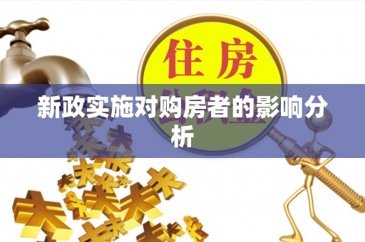 朴子新政实施对购房者的影响分析