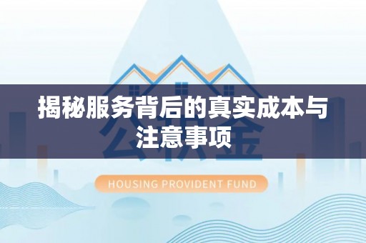 朴子揭秘服务背后的真实成本与注意事项
