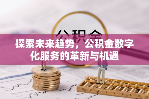朴子探索未来趋势，公积金数字化服务的革新与机遇