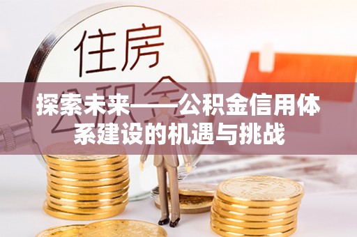 朴子探索未来——公积金信用体系建设的机遇与挑战