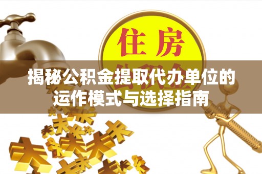 朴子揭秘公积金提取代办单位的运作模式与选择指南